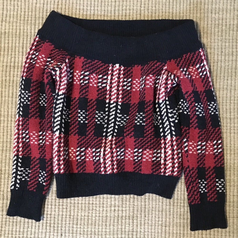 Off-the-shoulder sweater
